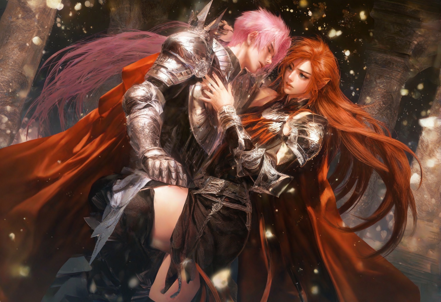 1girl,  long hair,  1boy on Tensor.Art