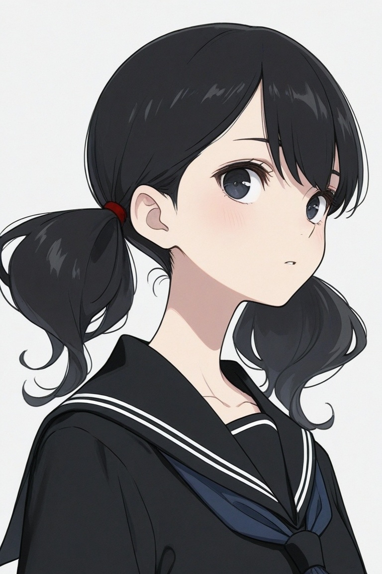 yoko_hinageshi,  black hair,  yoko_serafuku on Tensor.Art