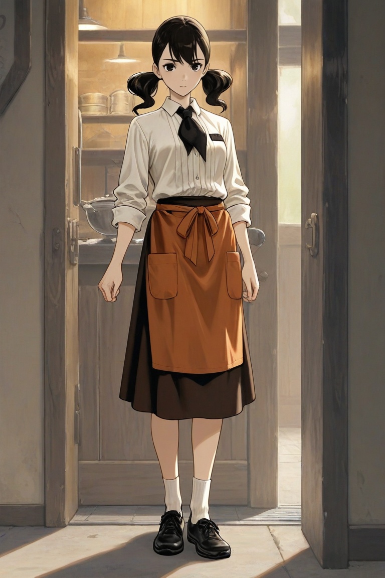 yoko_hinageshi,  yoko_waitress,  nectie on Tensor.Art