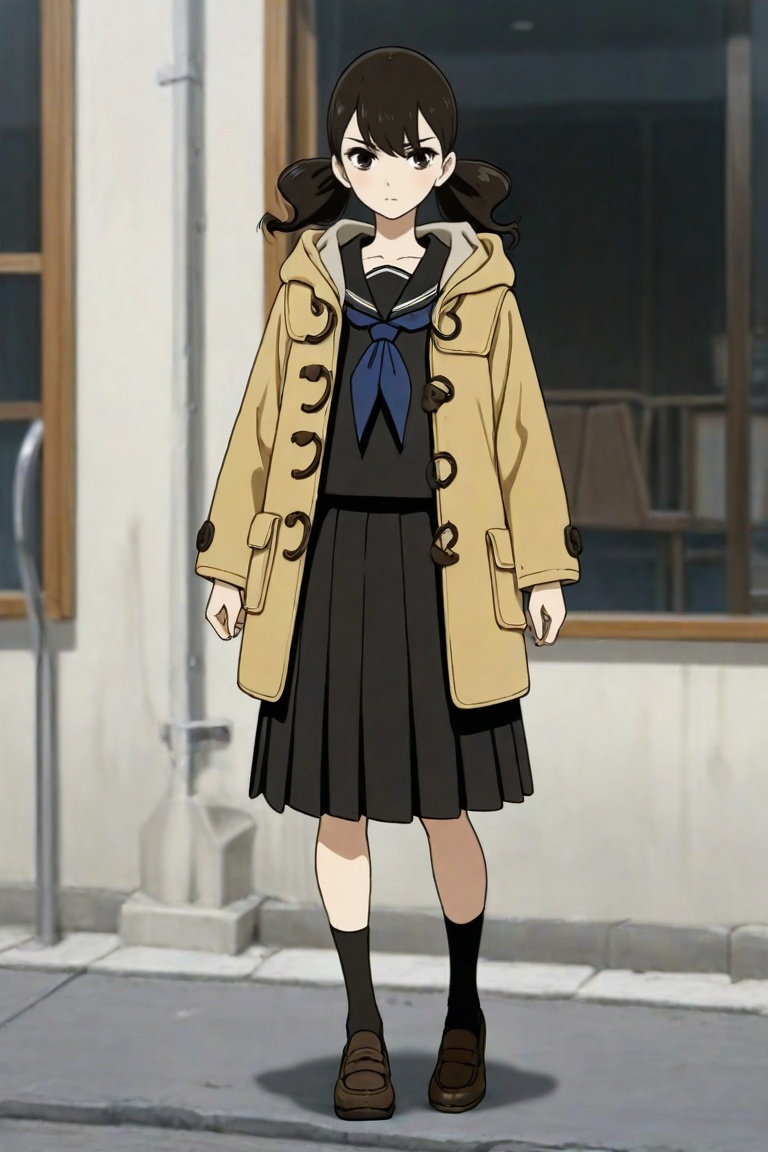 yoko_hinageshi,  yoko_serafuku,  duffel coat on Tensor.Art