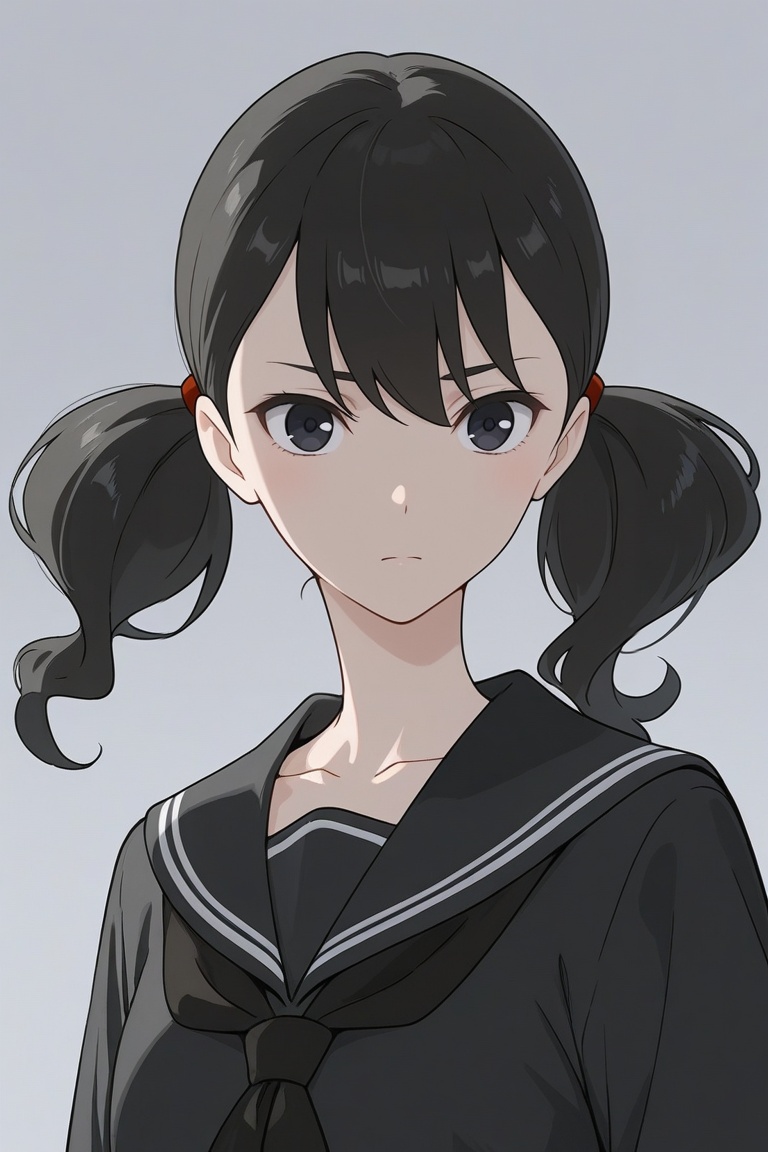 yoko_hinageshi,  black hair,  yoko_serafuku on Tensor.Art