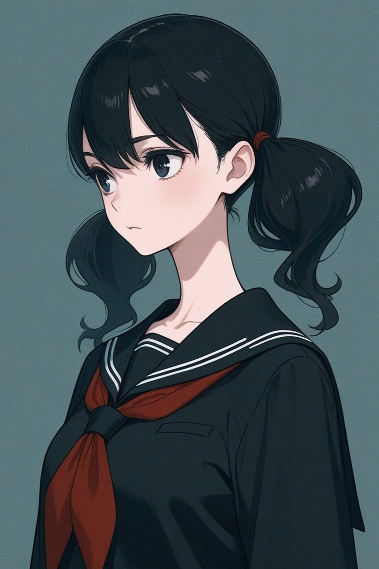 yoko_hinageshi,  black hair,  yoko_serafuku on Tensor.Art