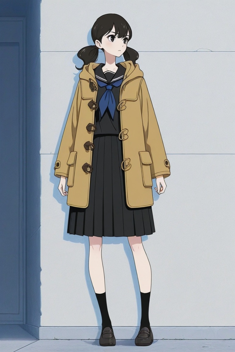 yoko_hinageshi,  yoko_serafuku,  duffel coat on Tensor.Art