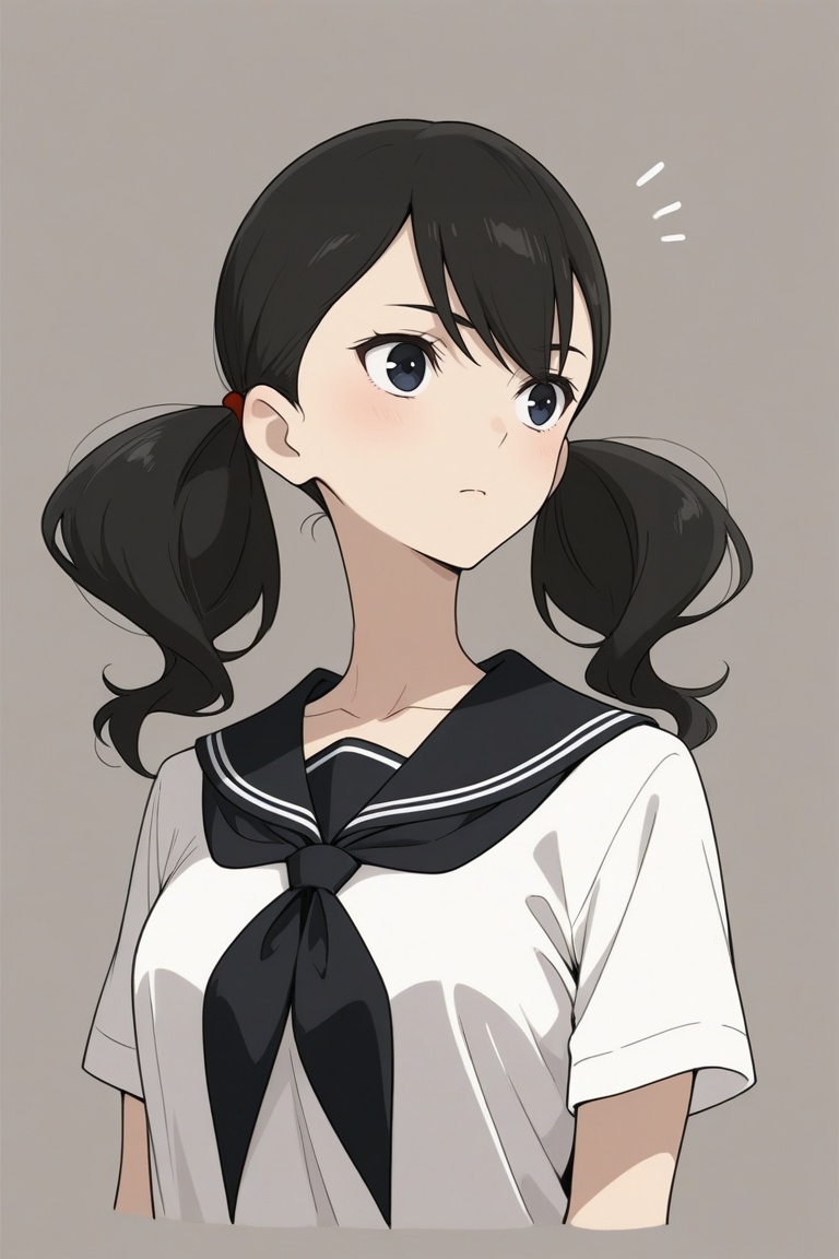 yoko_hinageshi,  black hair,  yoko_serafuku on Tensor.Art