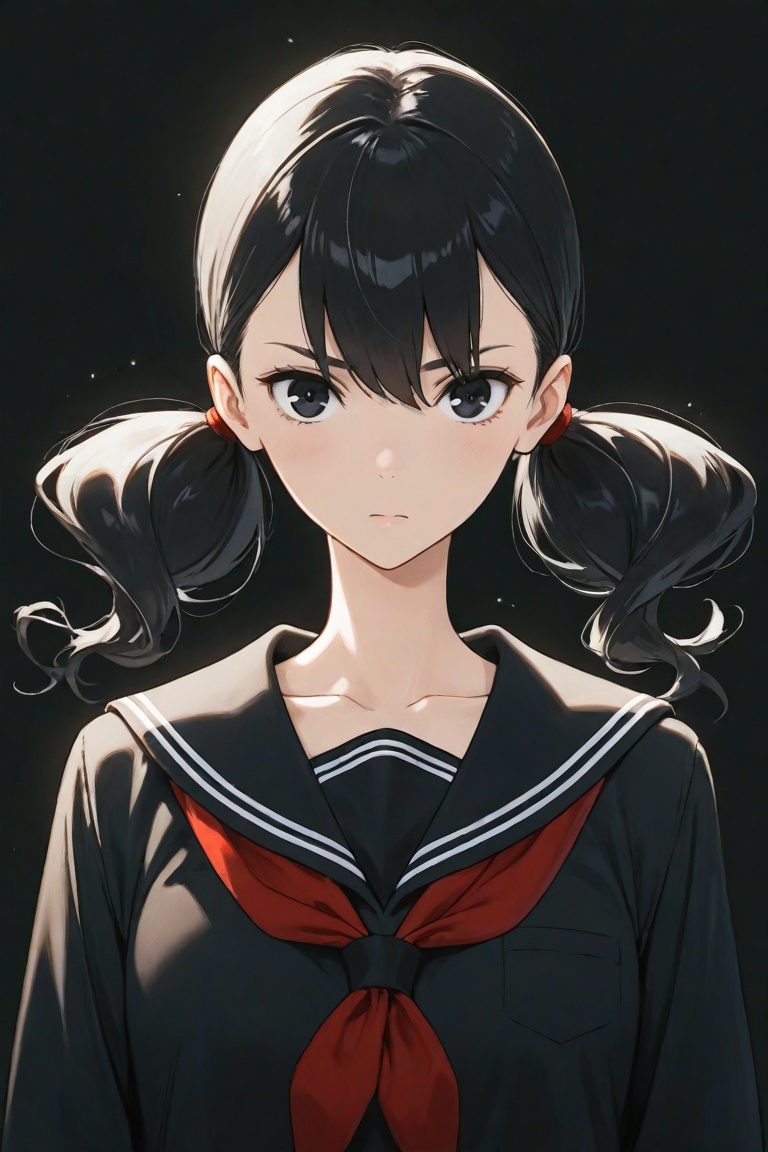 yoko_hinageshi,  black hair,  yoko_serafuku on Tensor.Art