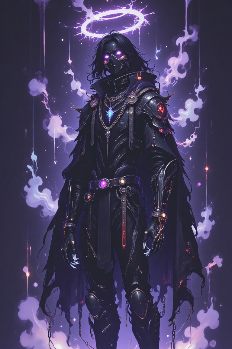 1boy,  solo,  black long hair on Tensor.Art