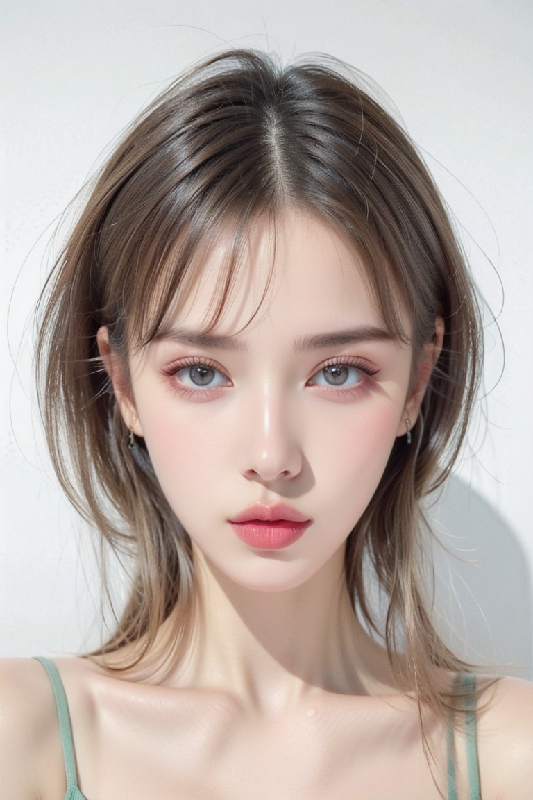 1girl,  face,  white background on Tensor.Art