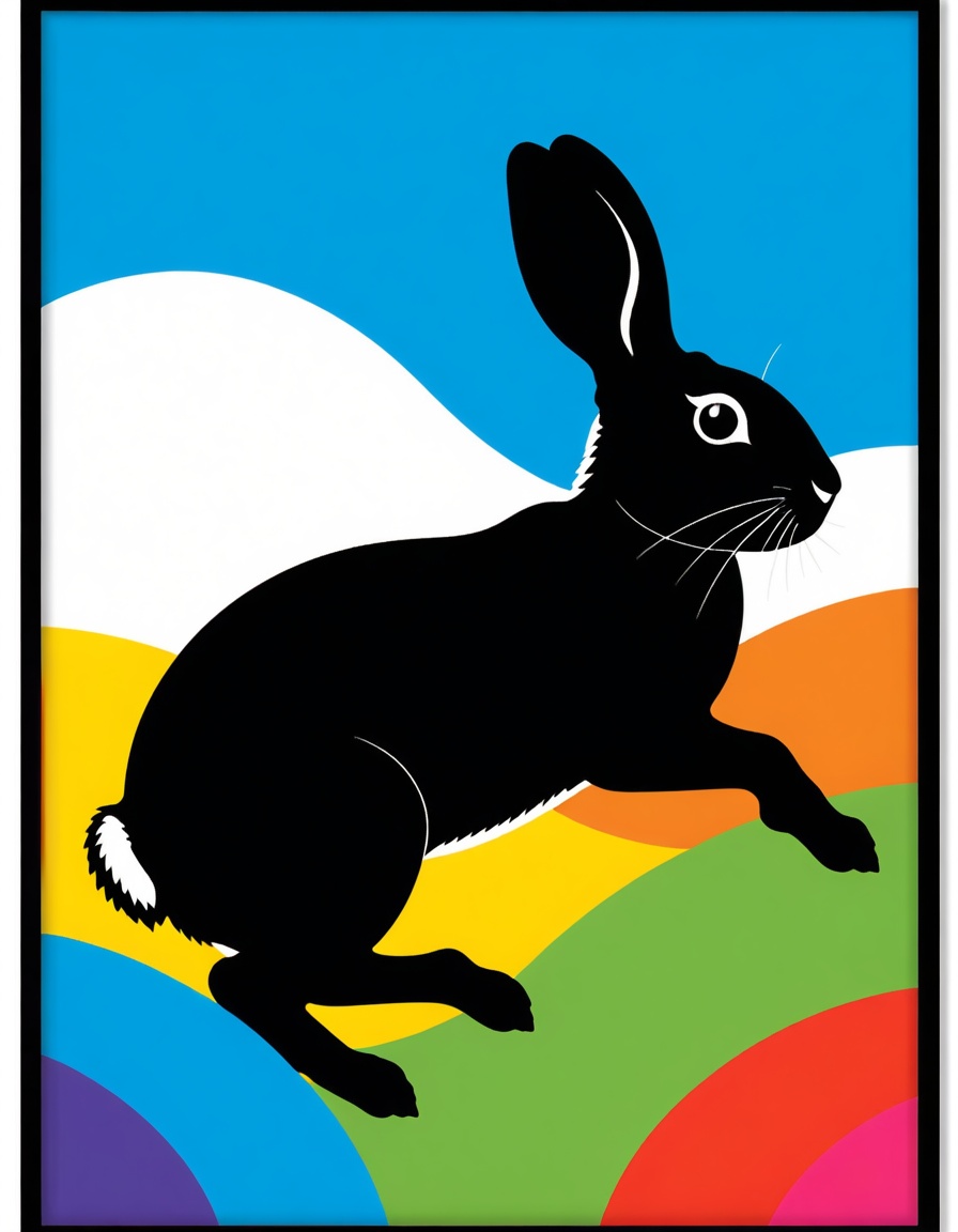 ehvector,  a bunny hopping in the field on Tensor.Art