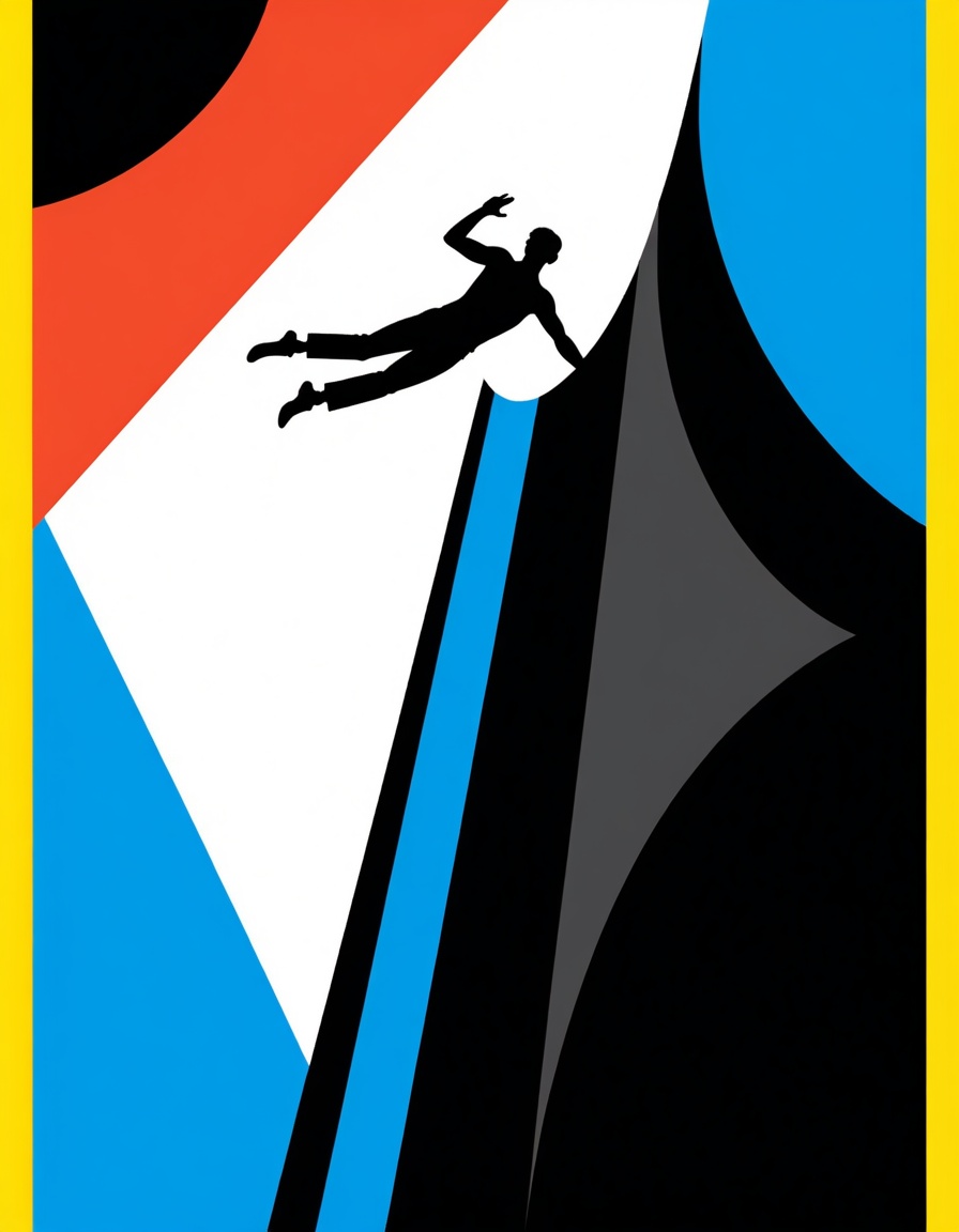 ehvector,  man falling from a clifff on Tensor.Art