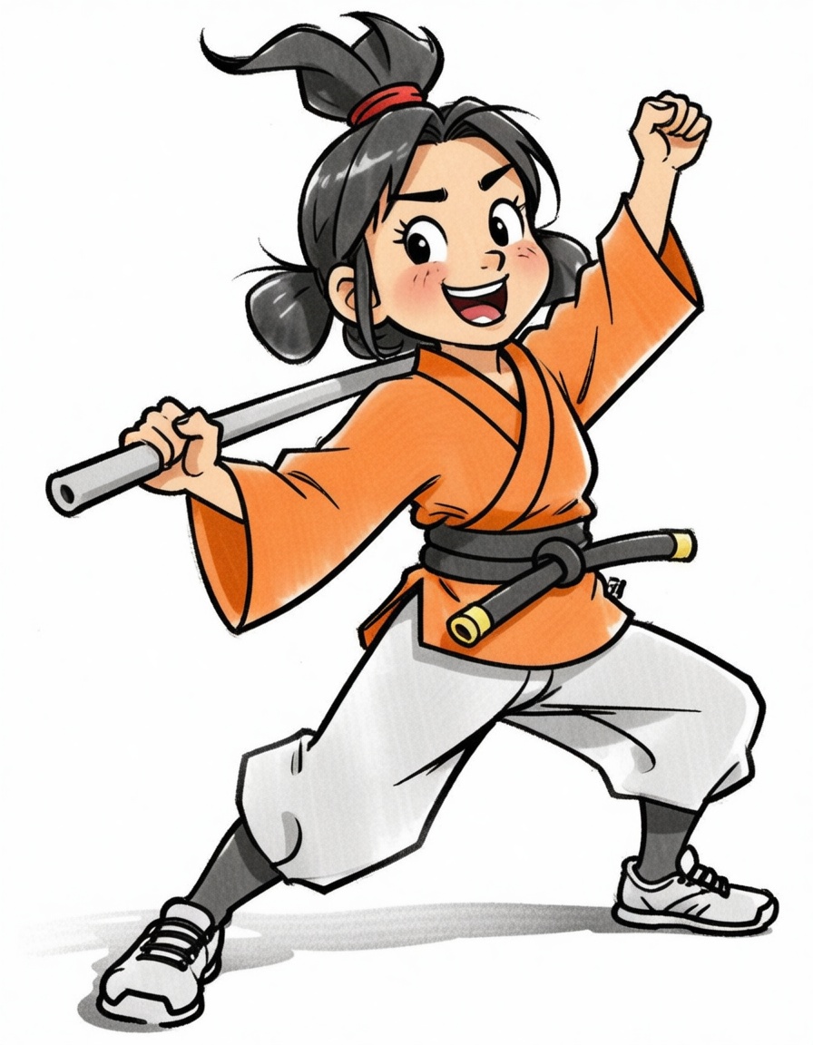 ehcartoon2,  a girl samurai on Tensor.Art