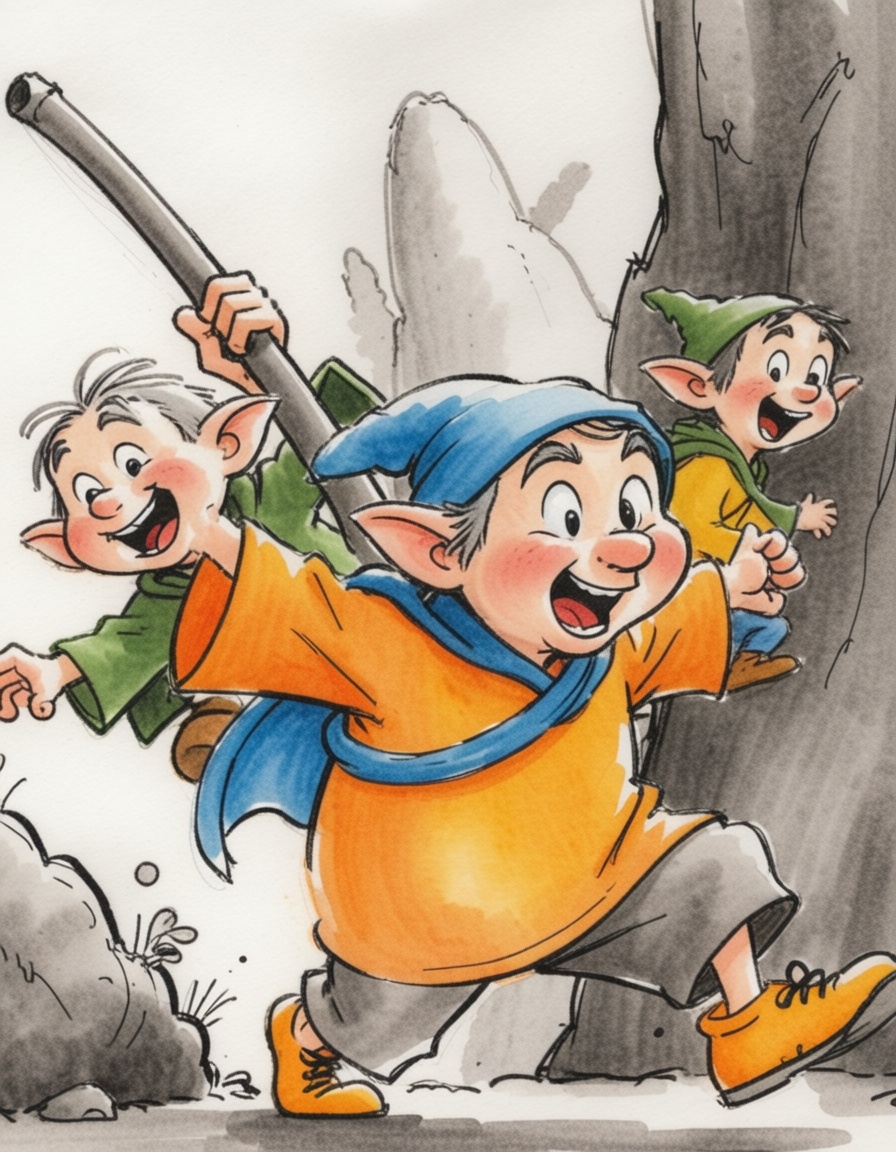 ehcartoon2,  4 hobbits in the way to isengard on Tensor.Art