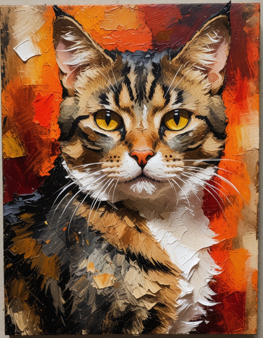 ehpainting,  portrait of a cat on Tensor.Art