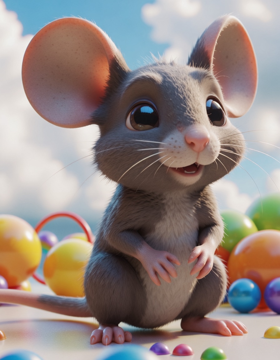 ehpixar,  a rat making signs at the camera on Tensor.Art