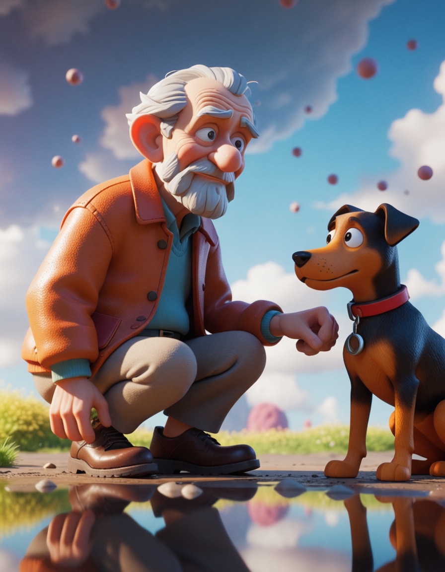 ehpixar,  an old man and his dog on Tensor.Art