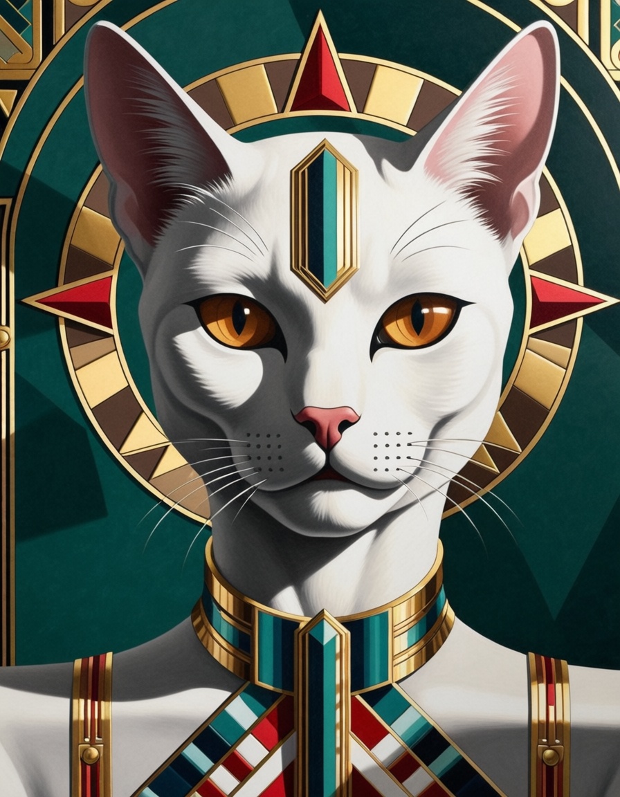 ehartdeco,  portrait of a cat on Tensor.Art