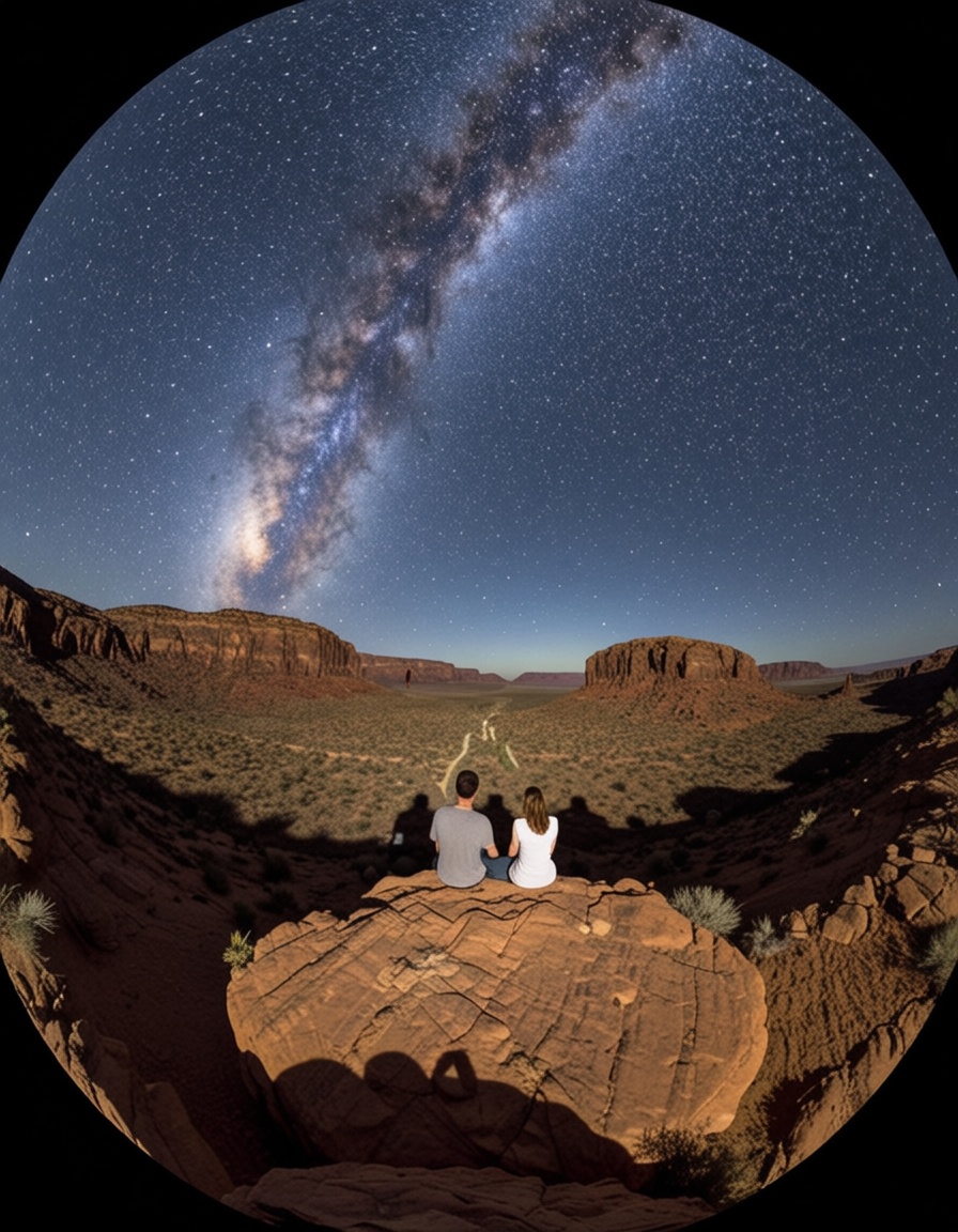 eh360photography,  a couple looking the starry night,  arizona desert on Tensor.Art