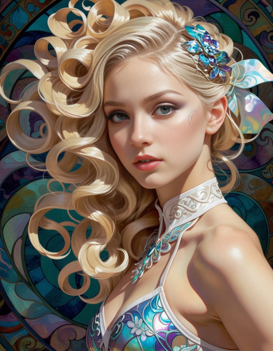 ehartnoveau,  blonde cheerleader,  portrait on Tensor.Art