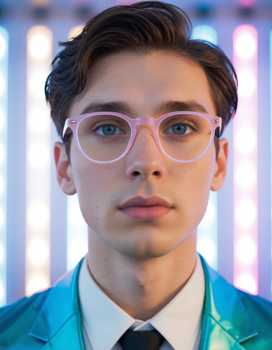 man adjusted his glasses,  ehadlighting on Tensor.Art