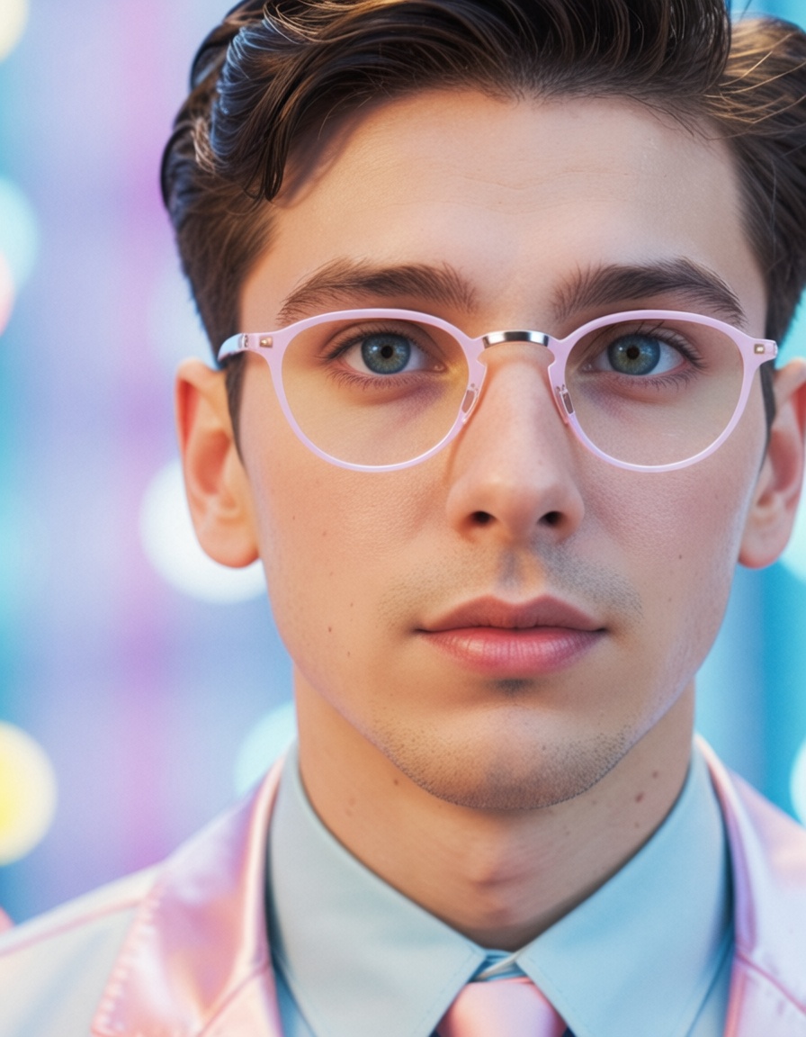 man adjusted his glasses,  ehadlighting on Tensor.Art