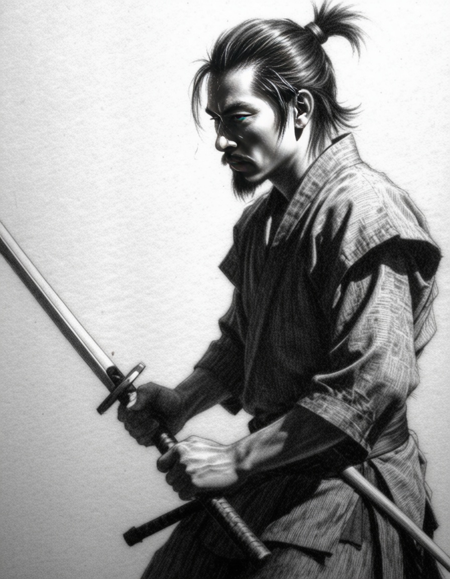 ehgraphite,  samurai with sword on Tensor.Art