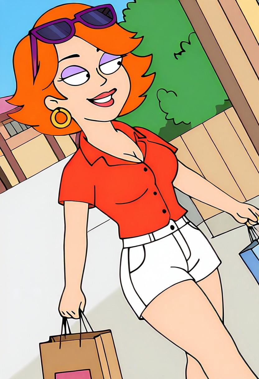 ginaamericandad,  short hair,  earrings on Tensor.Art