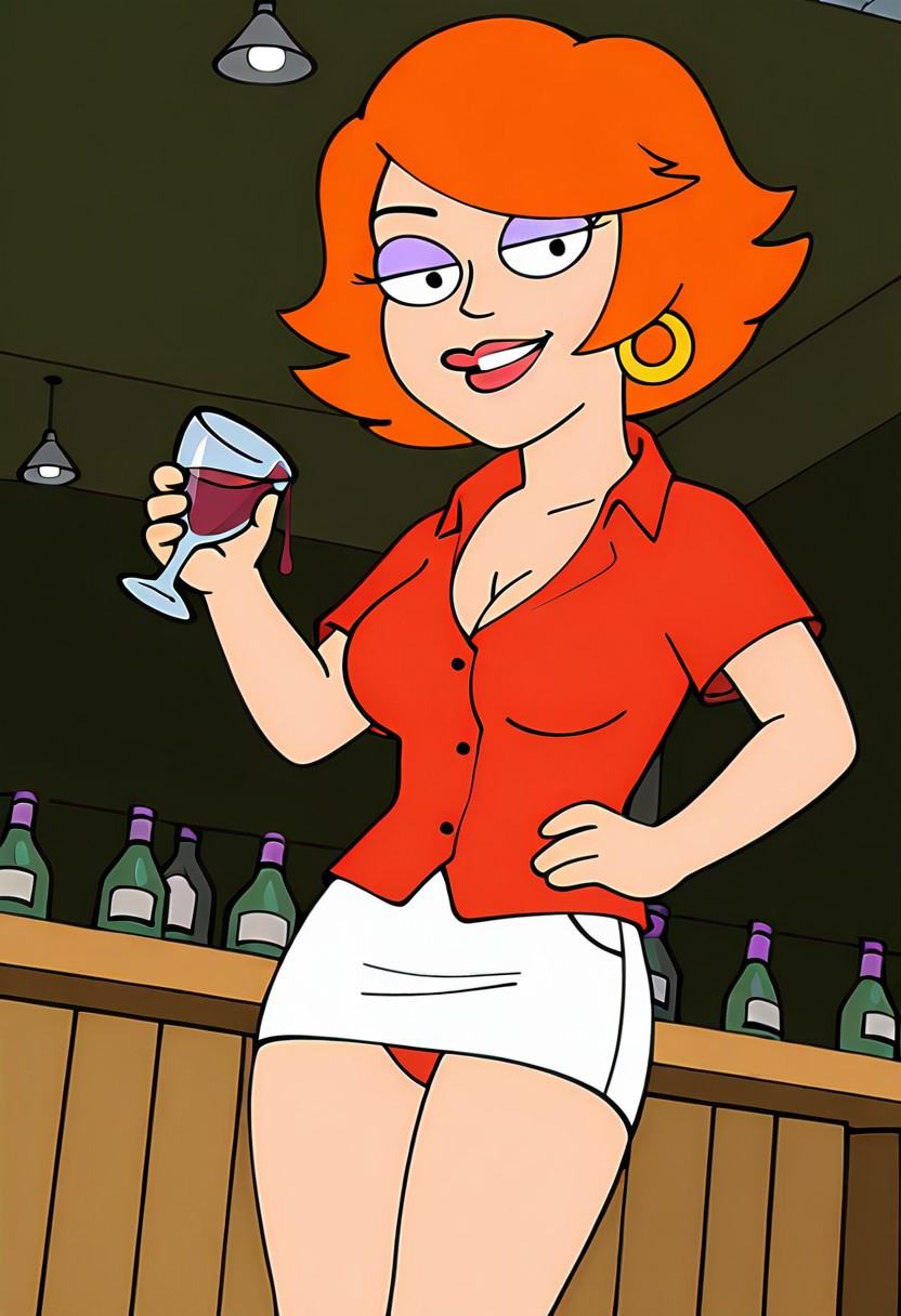 ginaamericandad,  short hair,  earrings on Tensor.Art
