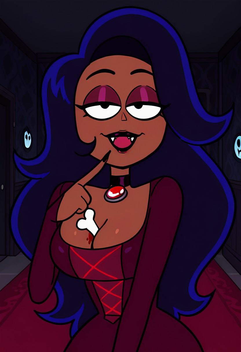 wilhamenaokko,  long hair,  dark skin on Tensor.Art