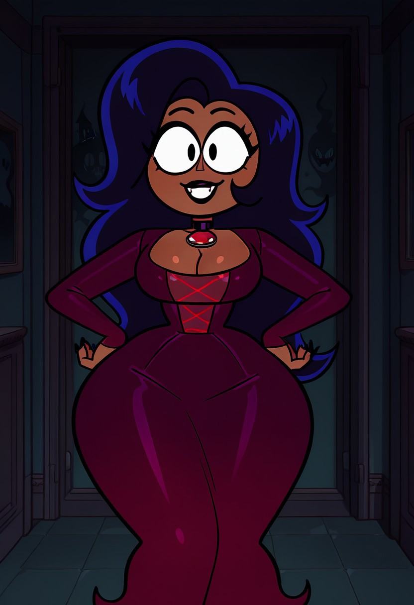 wilhamenaokko,  long hair,  dark skin on Tensor.Art