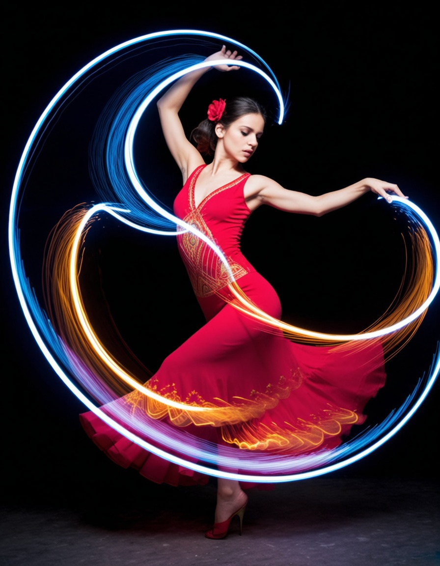 ehlightpainting,  flamenco dancer on Tensor.Art