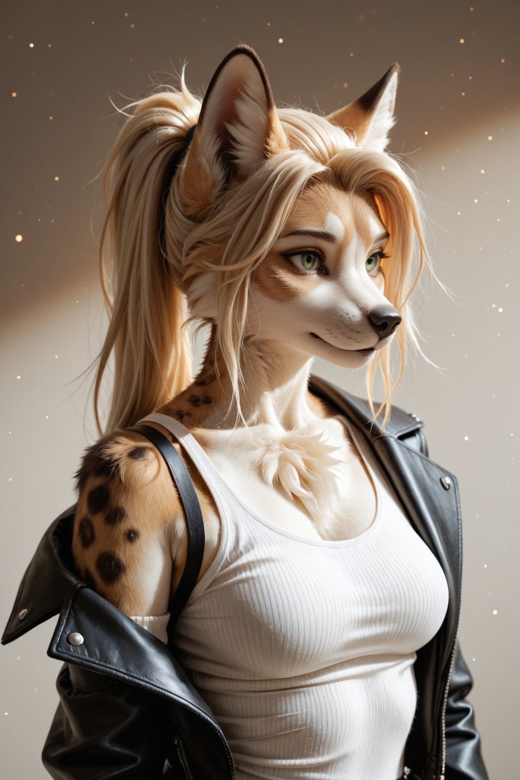 solo,  simple background,  animal ears on Tensor.Art