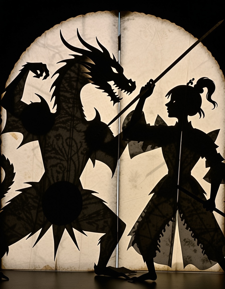 ehshadowt2,  knight fighting dragon on Tensor.Art