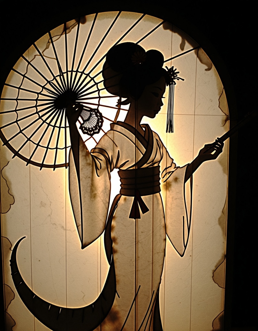 ehshadowt2,  a geisha playing lute on Tensor.Art