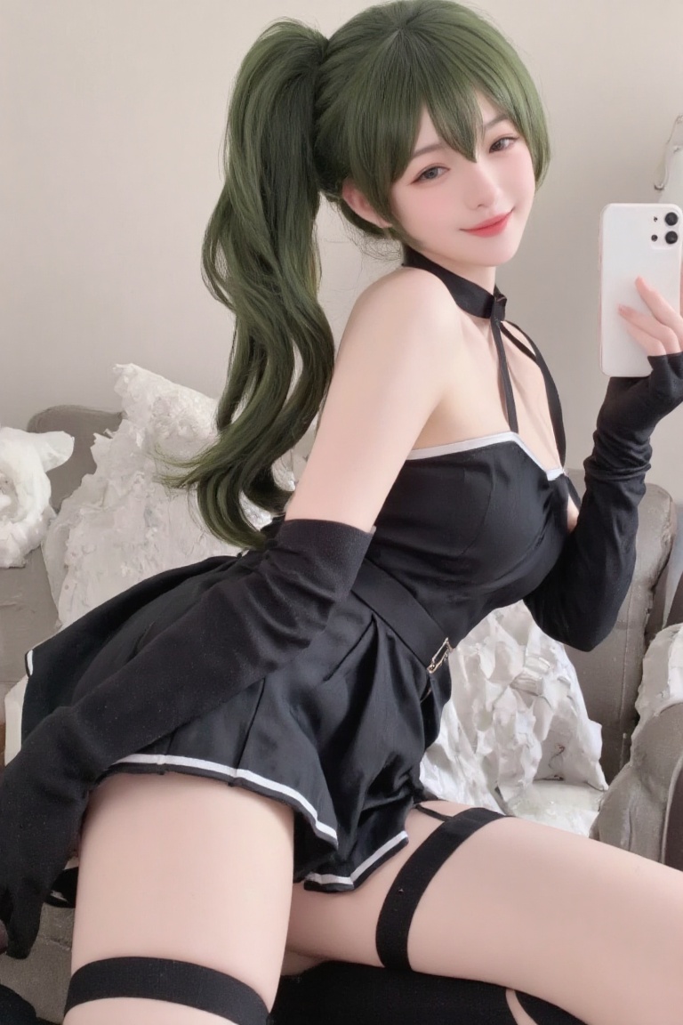 ubel,  side ponytail,  thigh strap on Tensor.Art