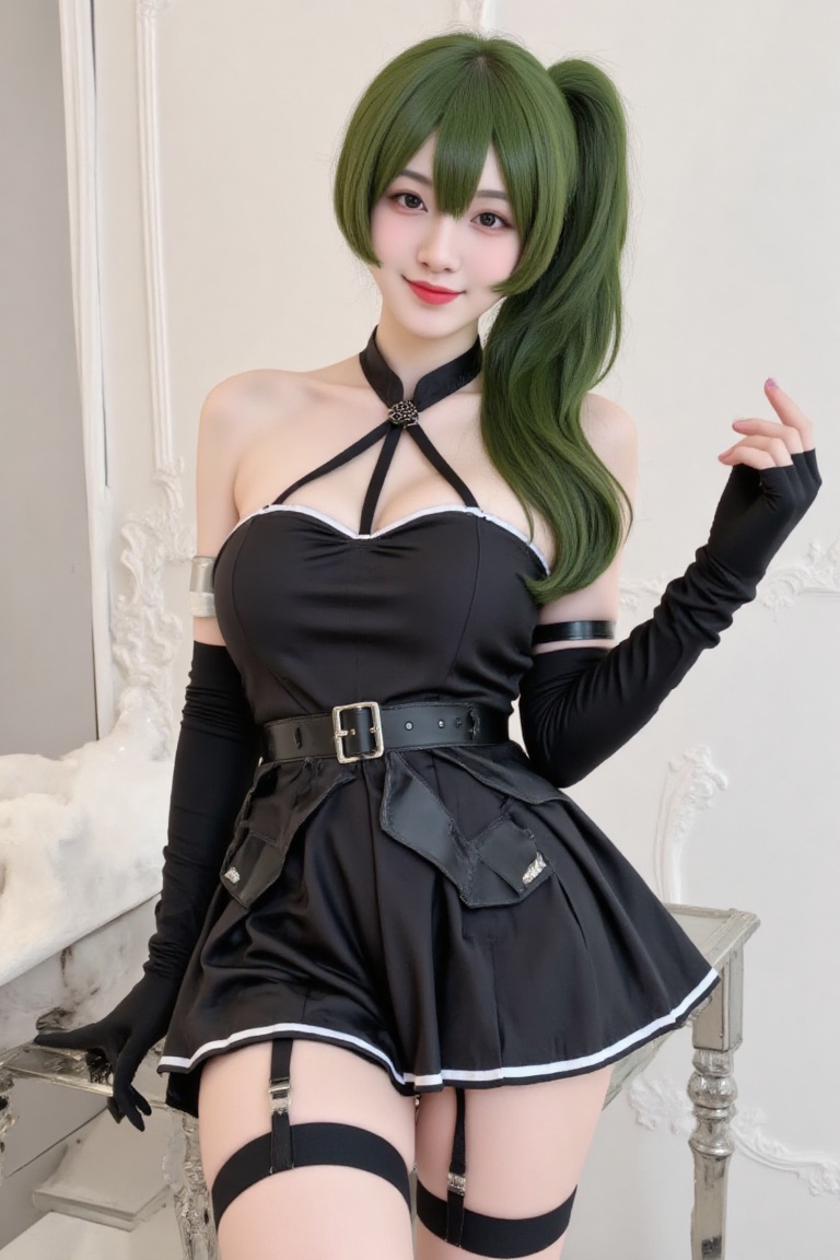 ubel,  side ponytail,  thigh strap on Tensor.Art