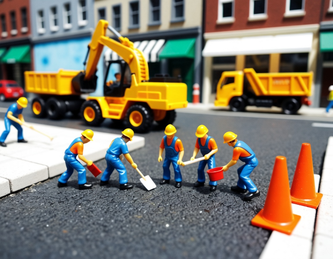 ehminiaturepeople,  construction workers at work on Tensor.Art