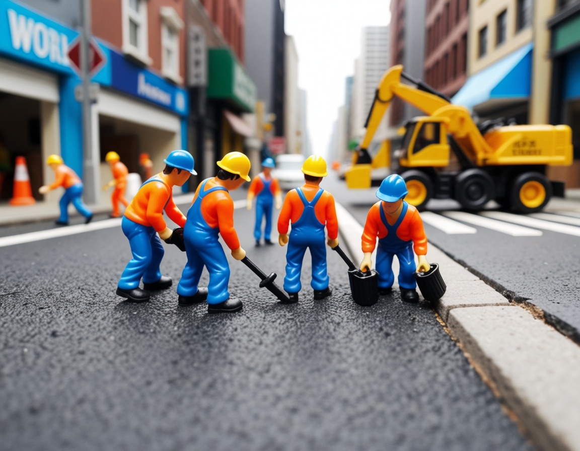 ehminiaturepeople,  construction workers at work on Tensor.Art