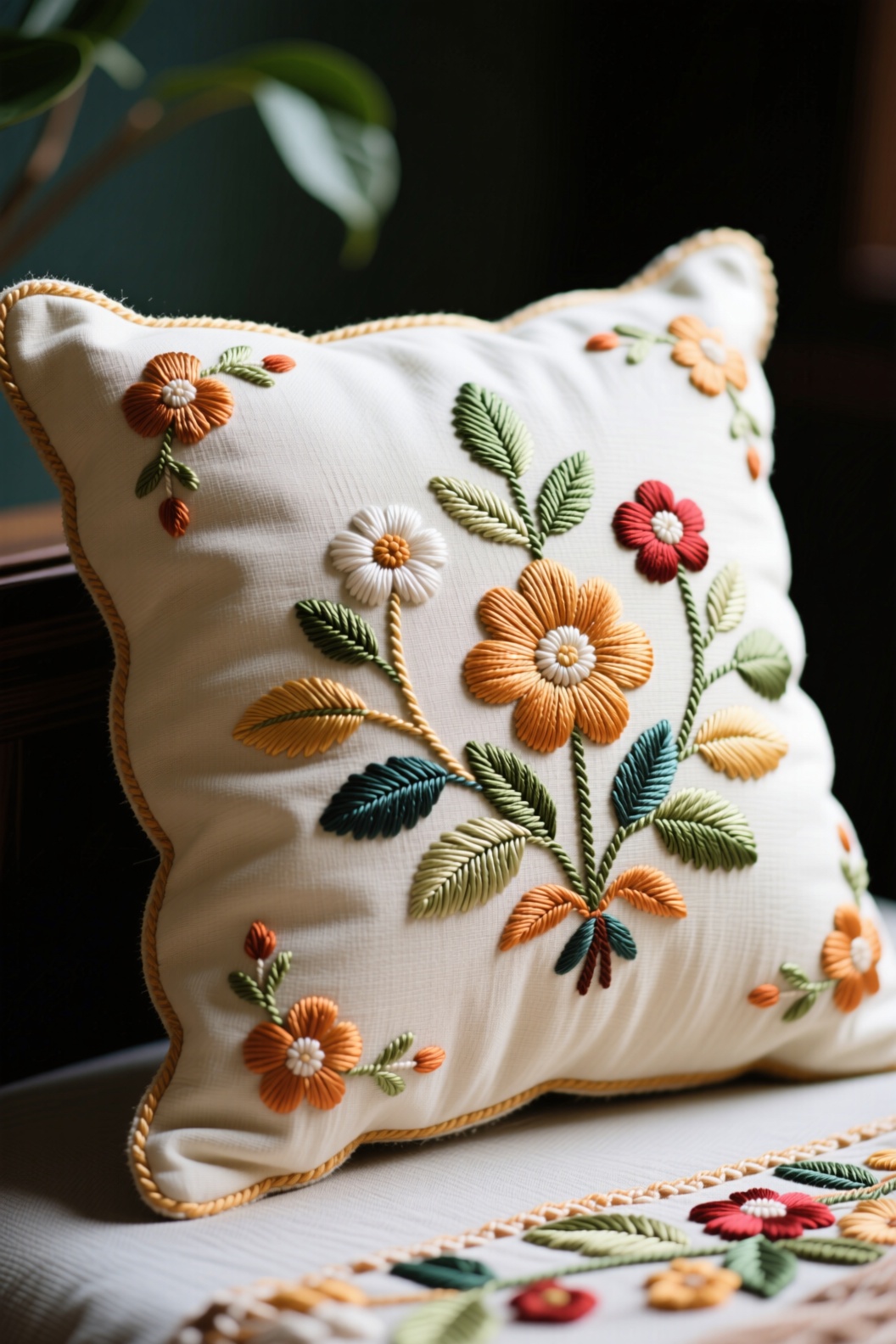 embroidery,  1pillow on Tensor.Art