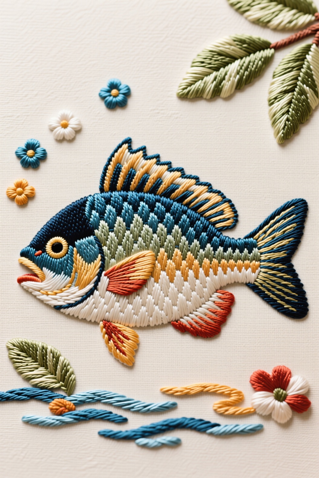 embroidery,  fish on Tensor.Art