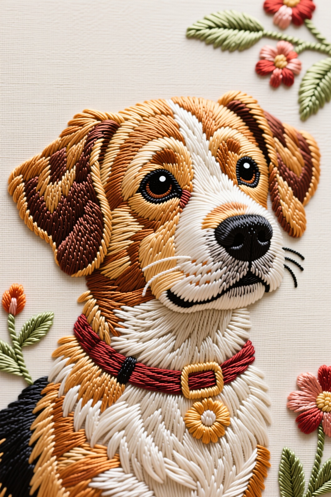 embroidery,  1dog on Tensor.Art