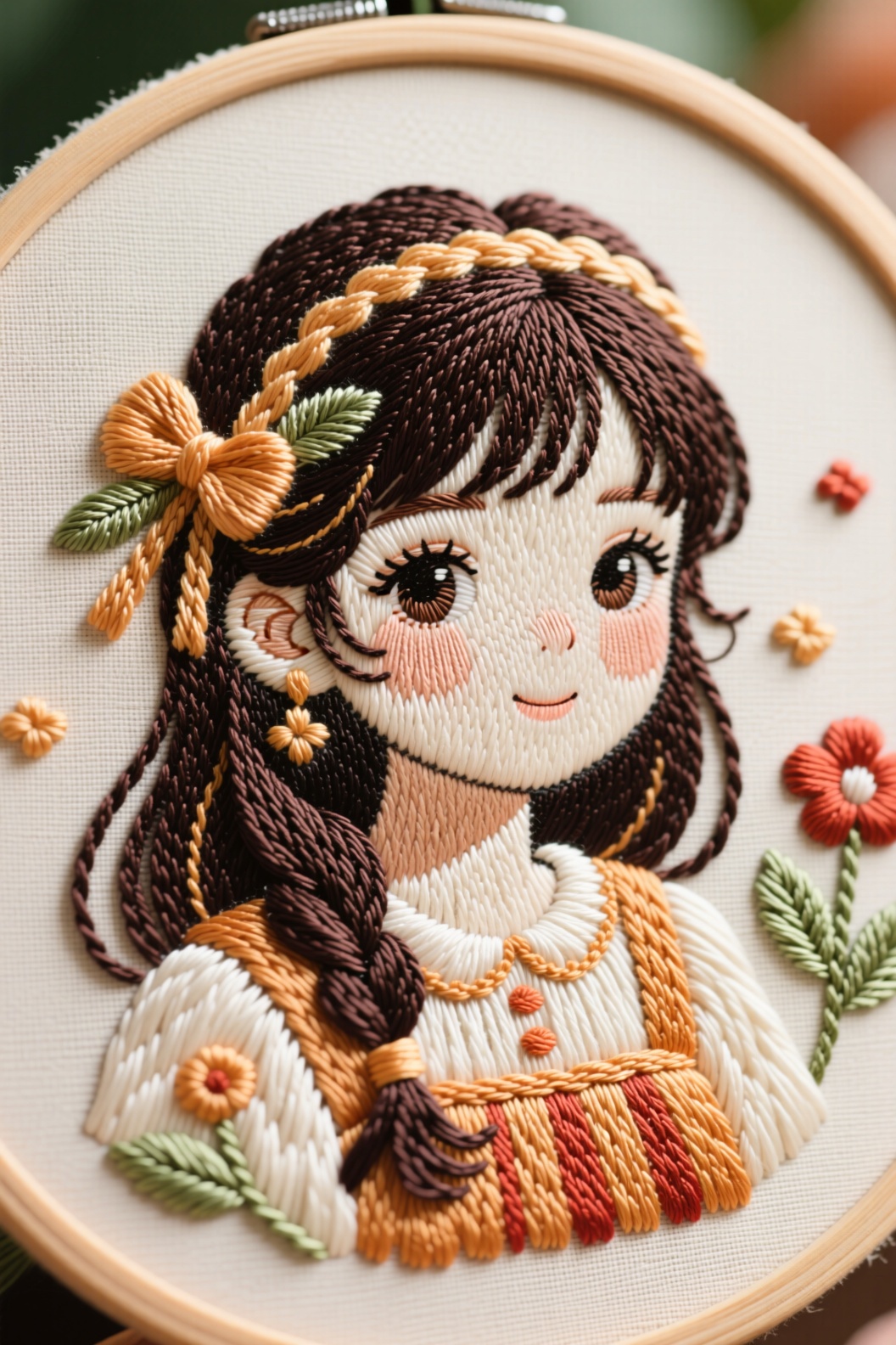 embroidery,  1girl on Tensor.Art