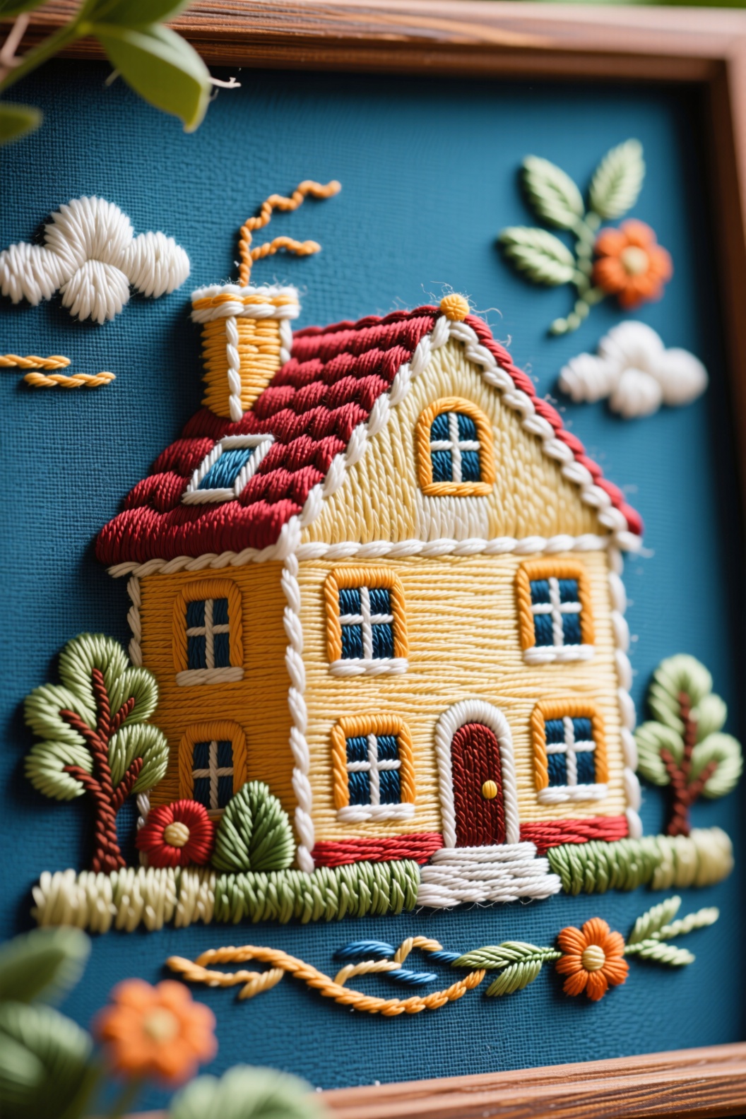 embroidery,  1house on Tensor.Art