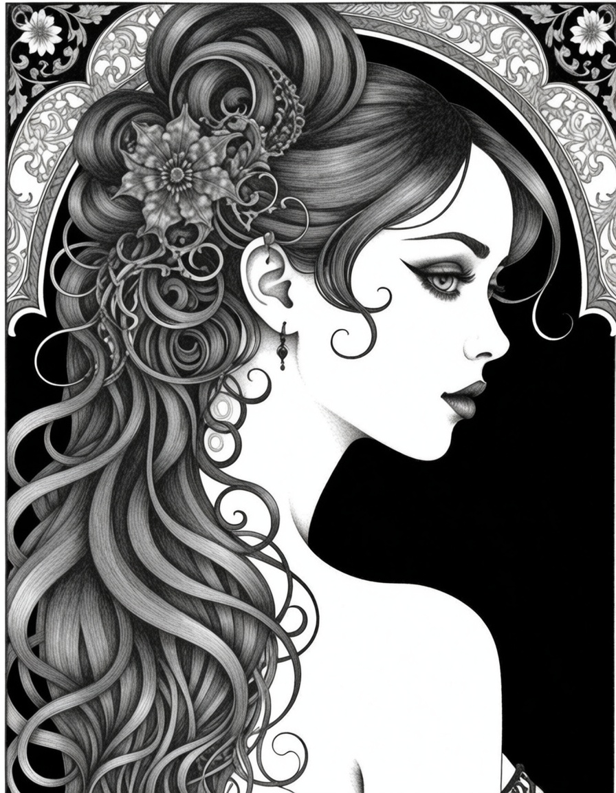 ehbeardsley,  portrait of a woman on Tensor.Art