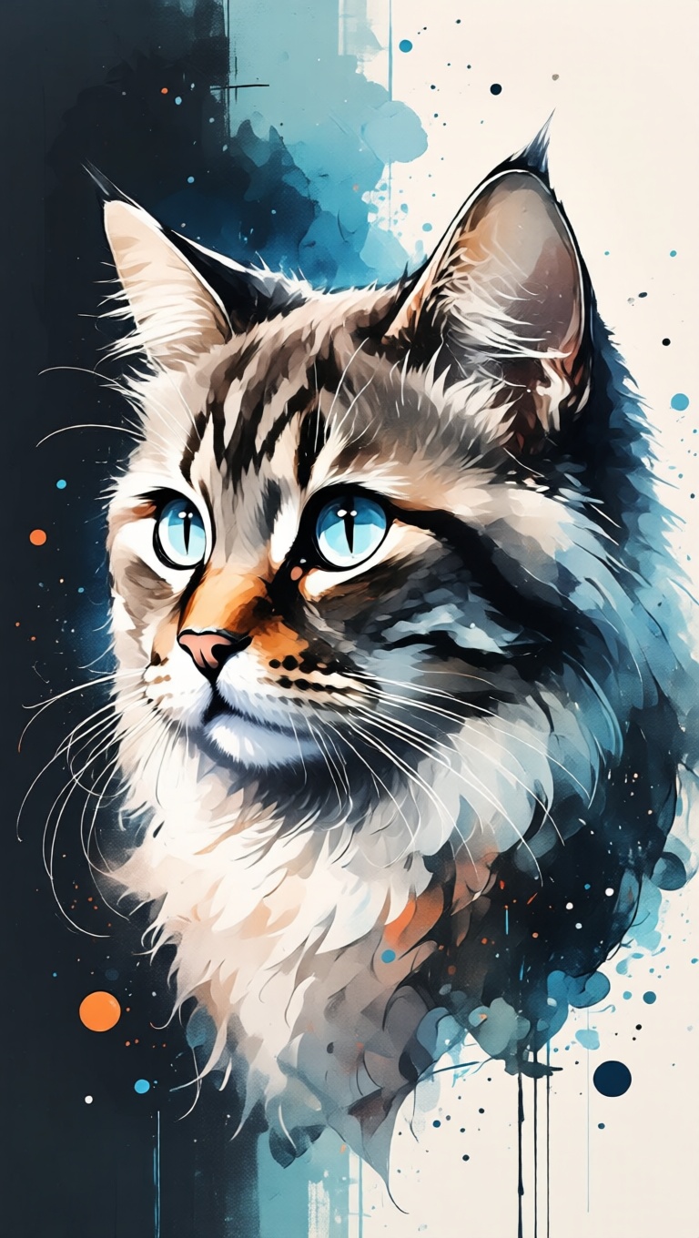 Create a very elegant cat logo that is a masterpiece in logo aesthetics,  featuring a symbolic composition with a white ba...