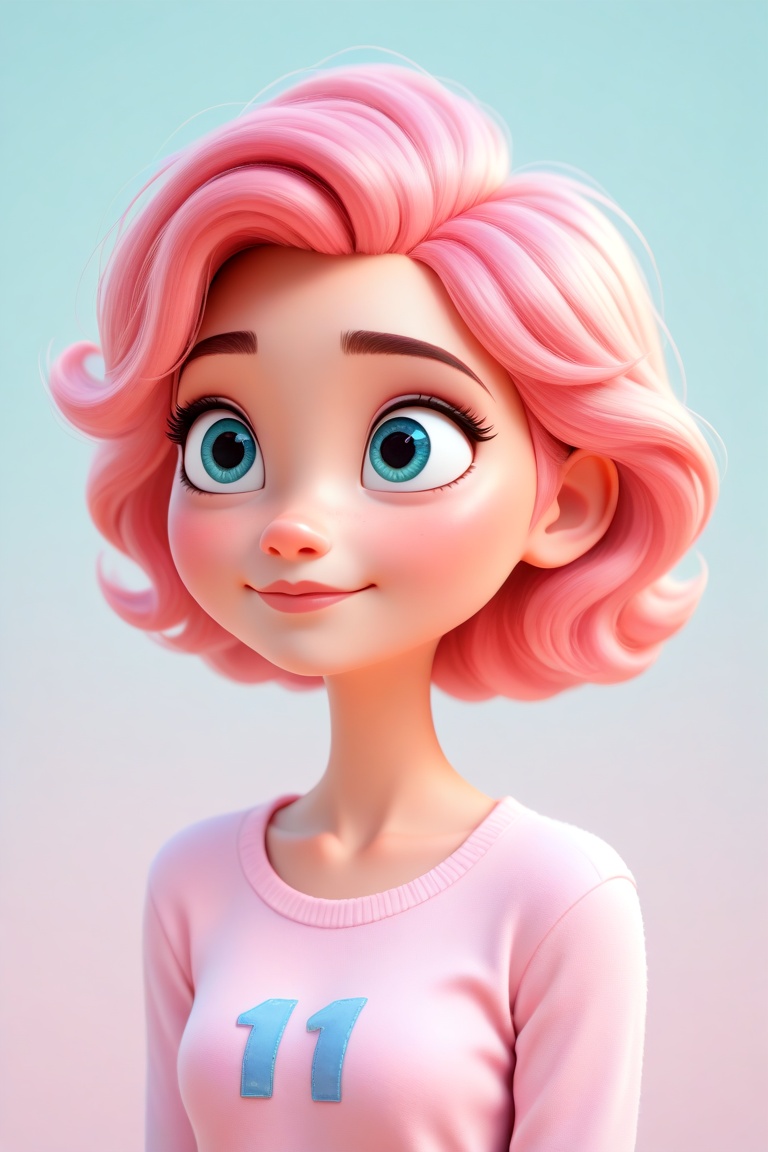 pixar. 1girl,  upper body,  soft pastel background on Tensor.Art
