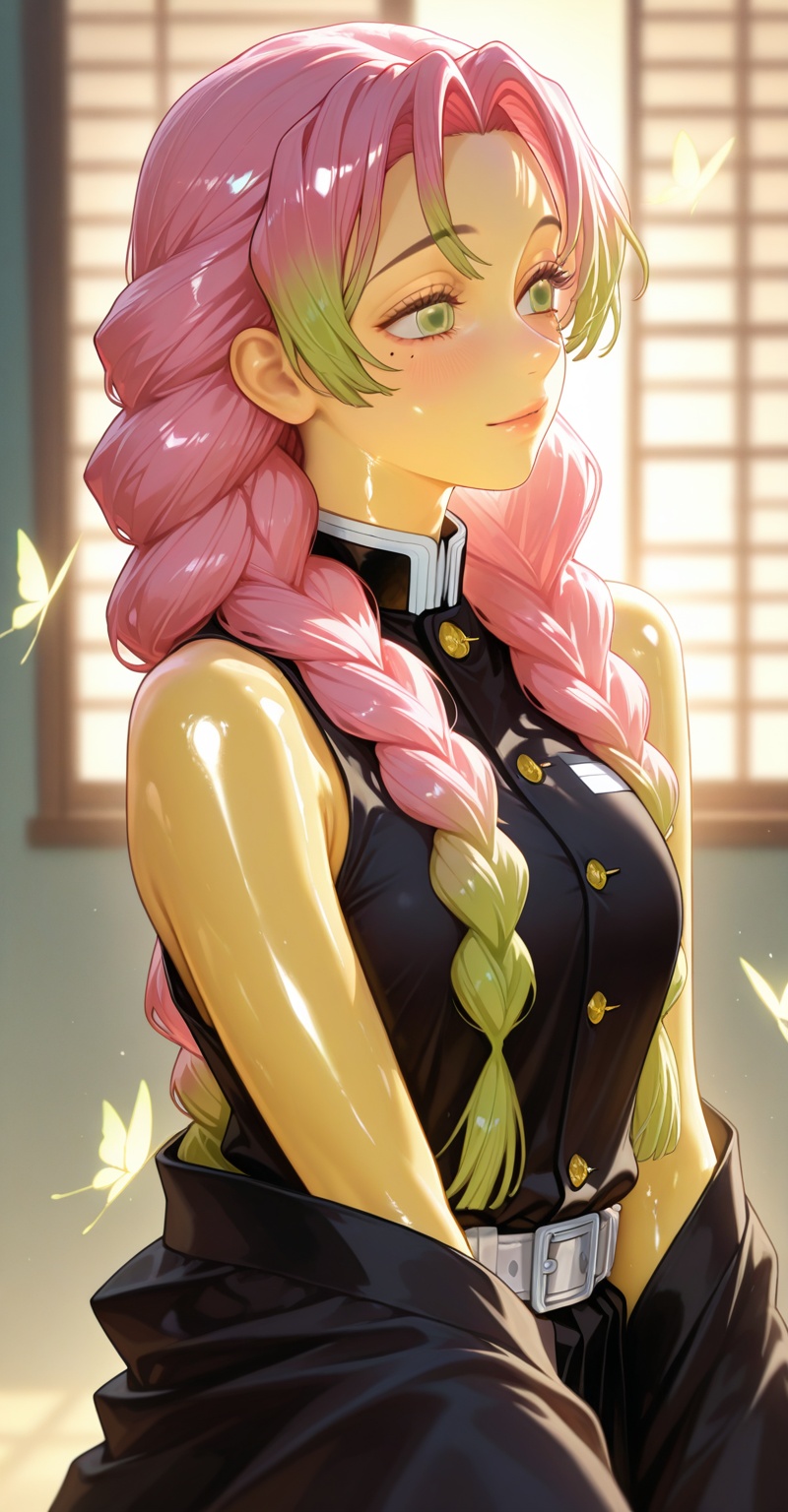 1girl,  Kanroji Mitsuri,  solo on Tensor.Art