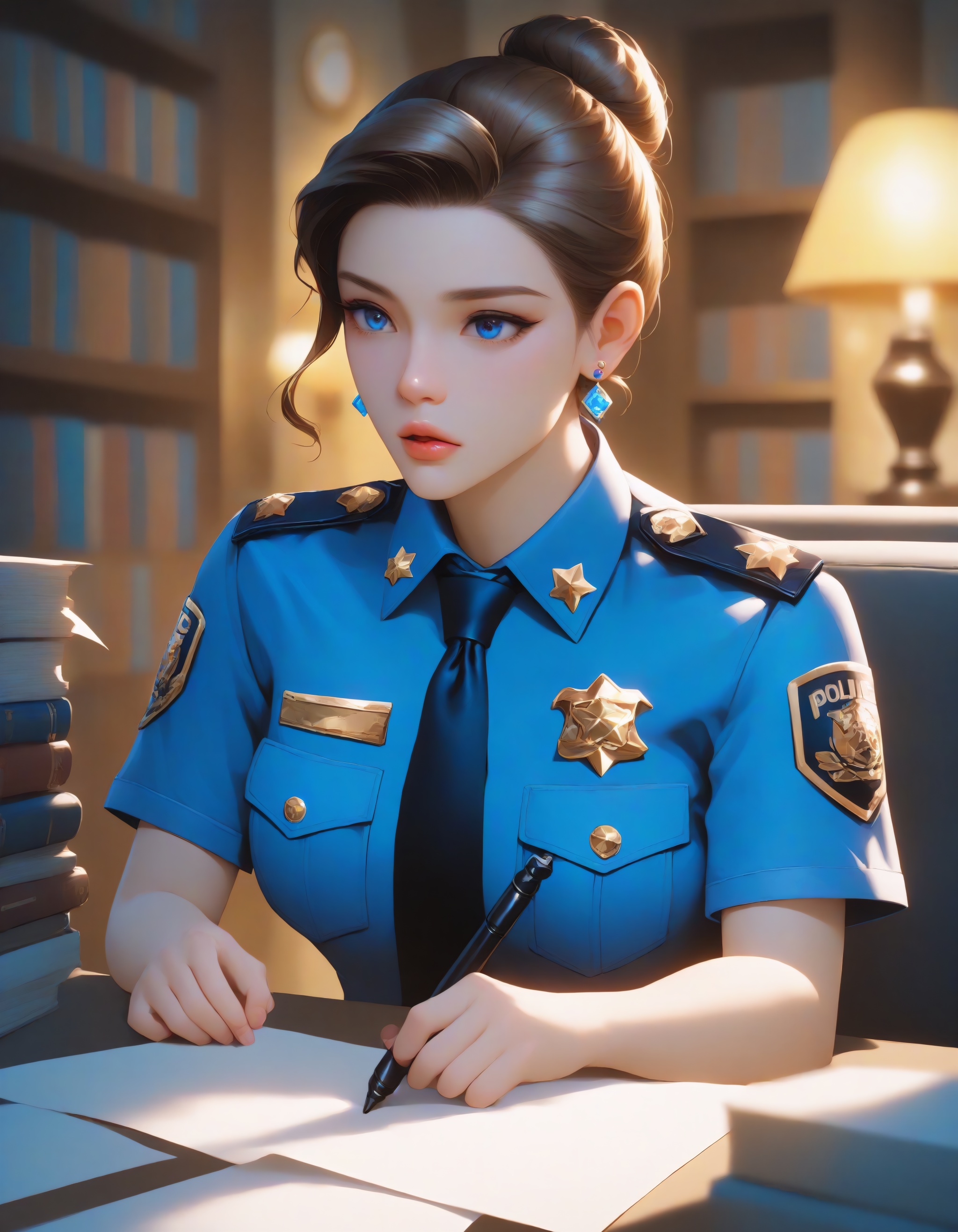 1girl,  solo,  blue eyes on Tensor.Art