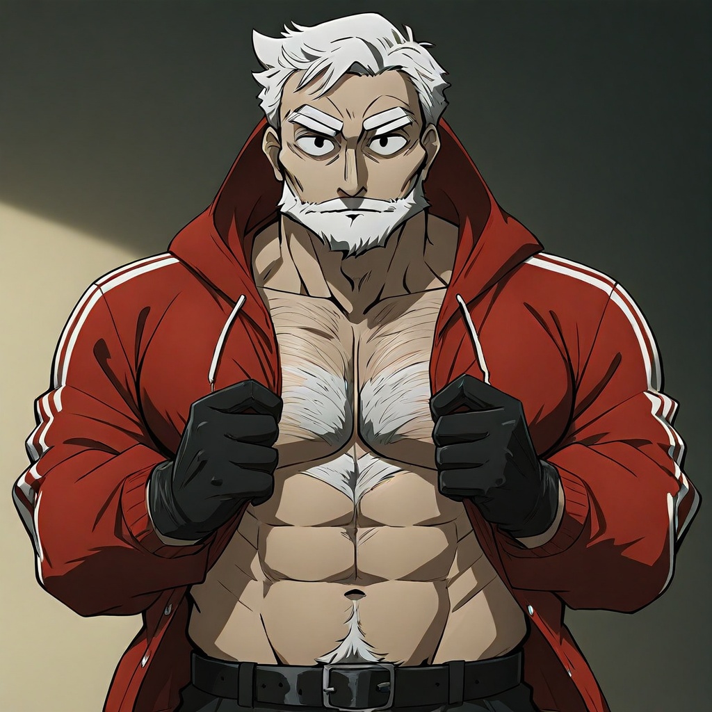Sanda Kazushige,  Santa,  white hair on Tensor.Art