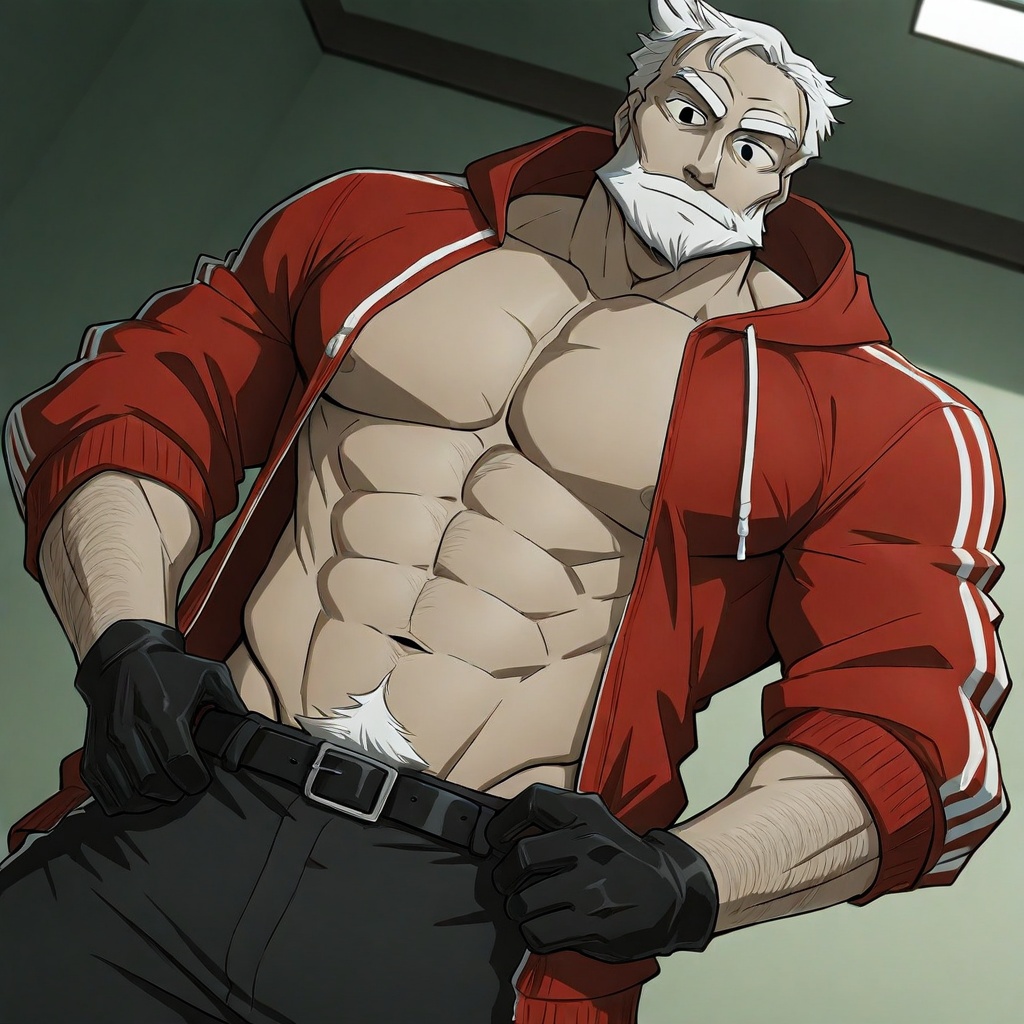 Sanda Kazushige,  Santa,  white hair on Tensor.Art
