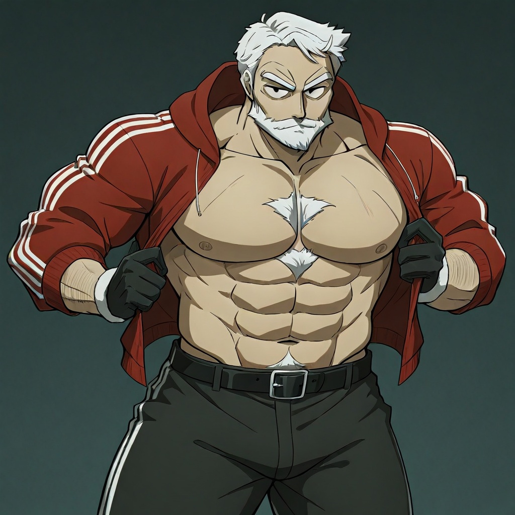 Sanda Kazushige,  Santa,  white hair on Tensor.Art
