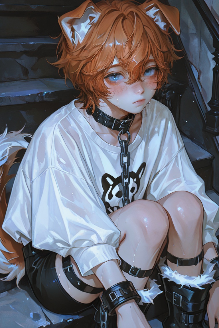 animal_ears,  1boy,  chain on Tensor.Art